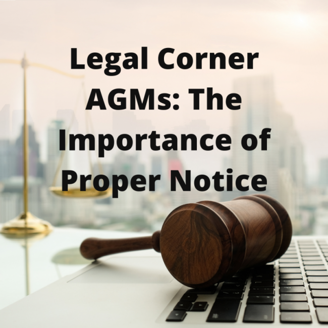 AGMs – Importance of Notice